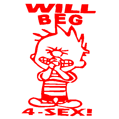 Calvin Beg 4 Sex Decal