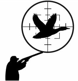 Duck in Scope Diecut Decal 2