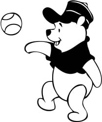 Diecut Pooh Stickers  05