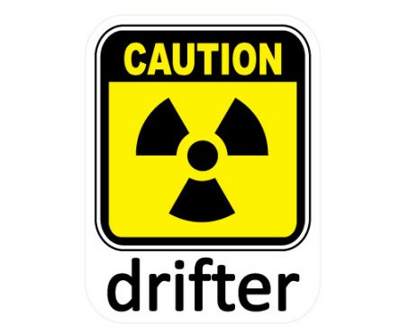 caution drifter funny color auto sticker