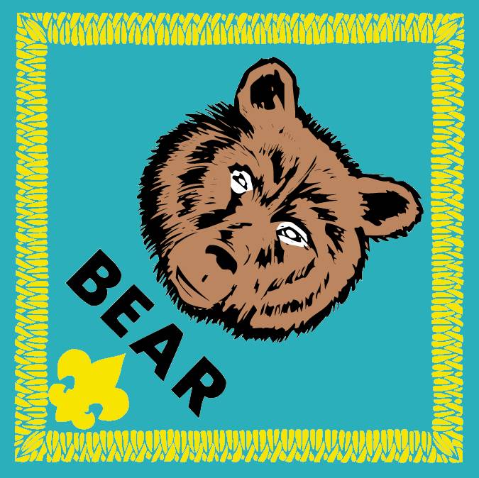 CUB SCOUT PATCH STICKER BEAR