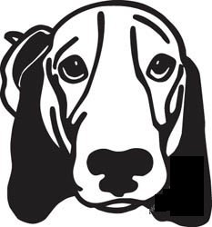 Deer Hunt Hound Dog Diecut Decal