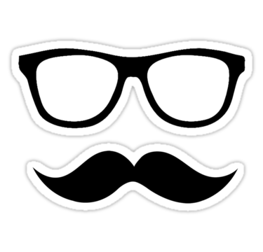 Diecut Color Moustache Stickers1