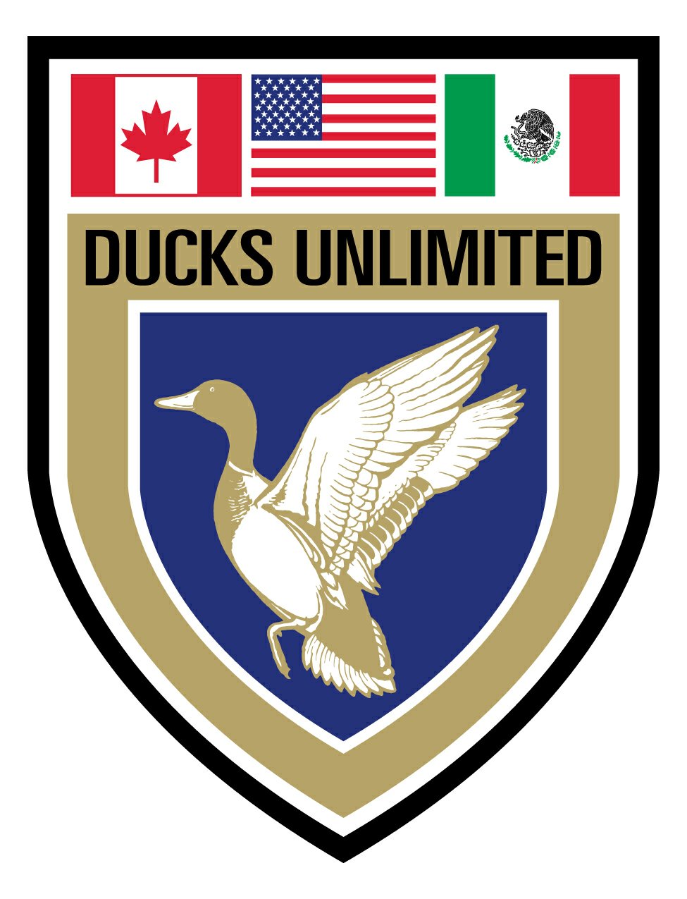 DU CREST_LOGO_with Flags sticker
