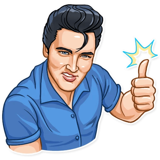 elvis presley the king music band sticker 3