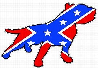 PITBULL STICKER FILLS flag rebel