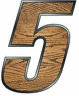 One Digit - WOODGRAIN Race Number Kit