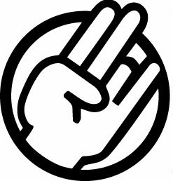 shocker round die cut decal