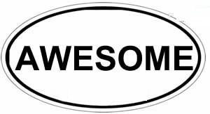 Awesome Oval Sticker
