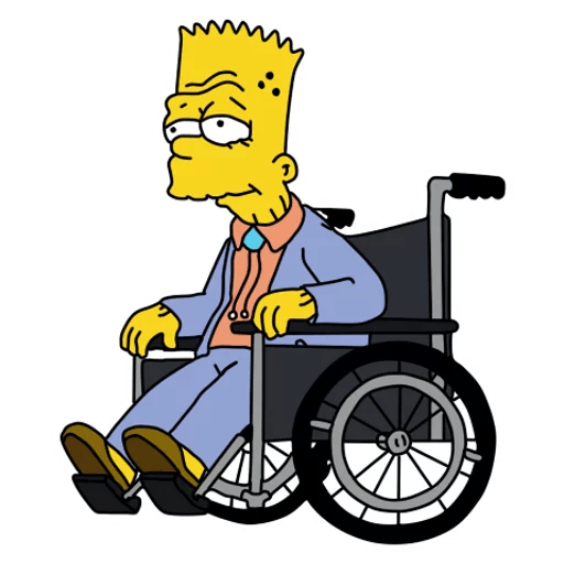 bart-simpson-WHEEL CHAIR Sticker