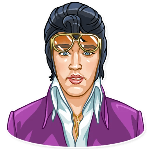 elvis presley the king music band sticker 4