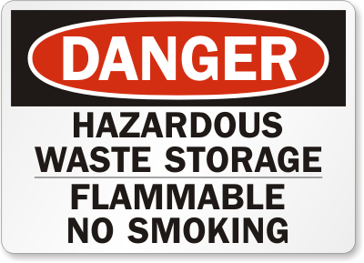 Hazardous No Smoking Danger Sign