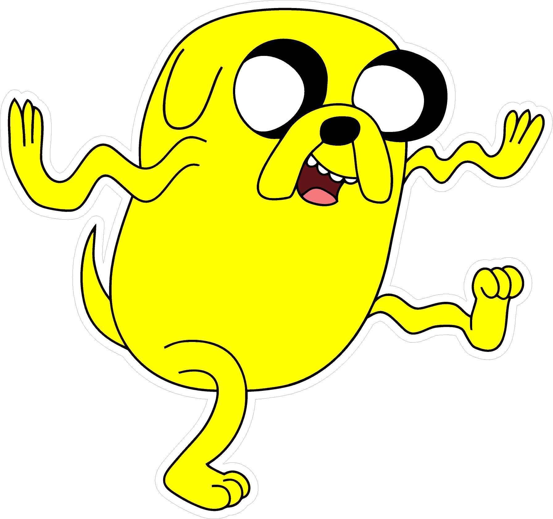 JAKE THE DOG FUNNY CARTOON STICKER 2
