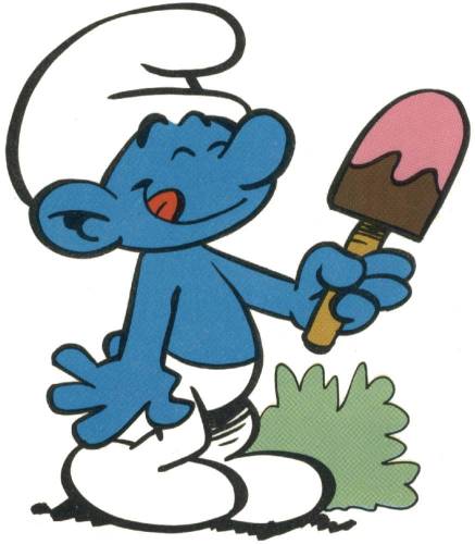 Smurf with Ice Cream Bar Decal
