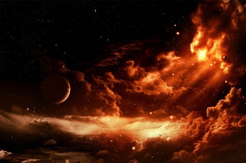 3D Stars and Space Wall Decals 01