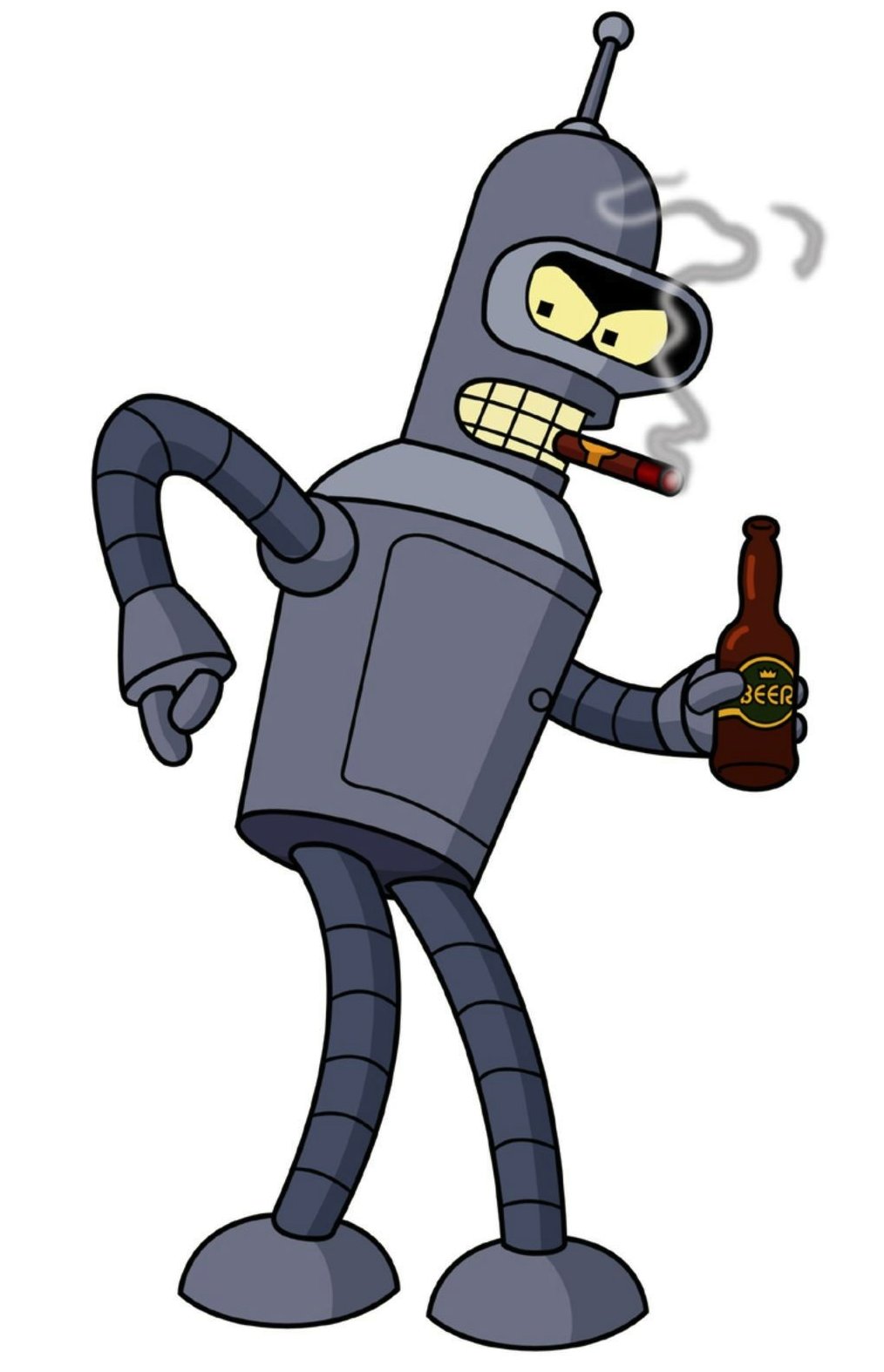 Bender Futurama Kiss My Shiny Metal Ass Sticker