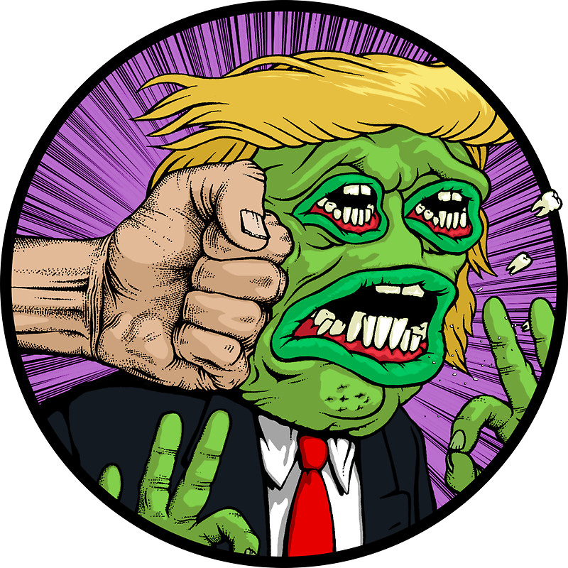 good night alt right round color sticker