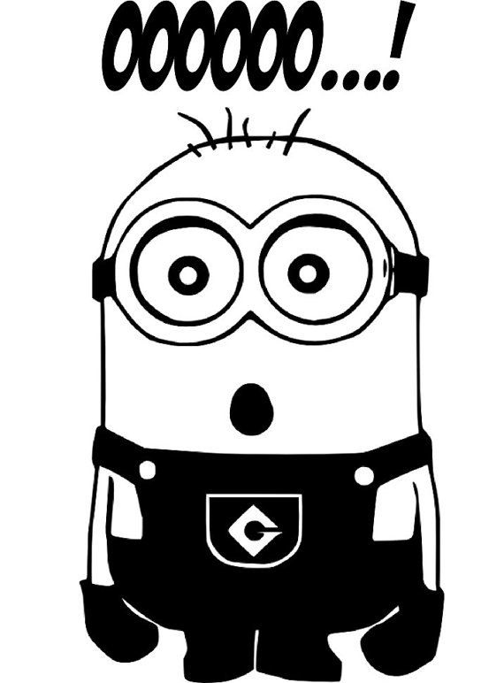Minion Oooo Vinyl Car Decal