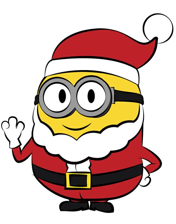 Minion Santa Sticker
