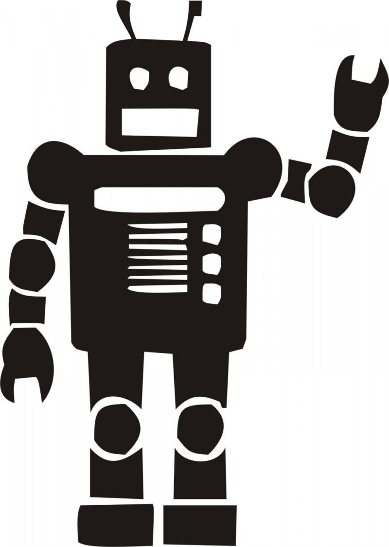 Robot Die Cut Decal 1