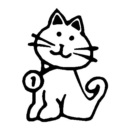 Cat Toon Vinyl Decal
