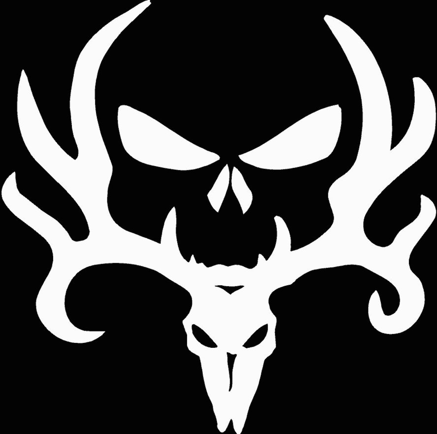 Bone Collector Deer Skull Diecut Decal 66