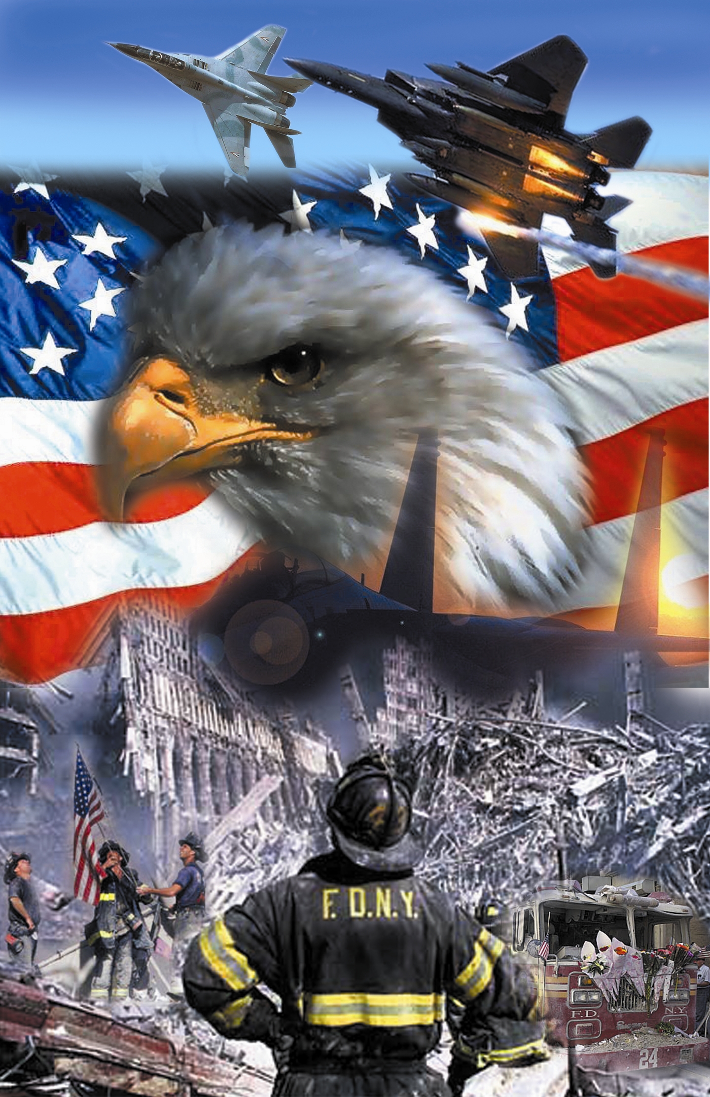 Color Patriotic Color Decals and Stickers 13