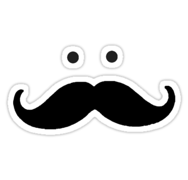 Diecut Color Moustache Stickers 4