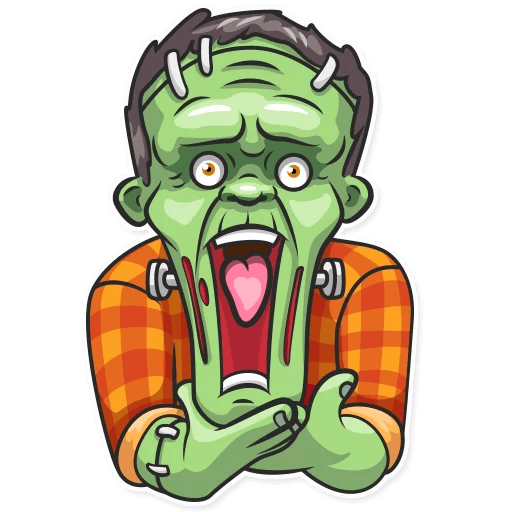 franky the monster_cartoon sticker 4