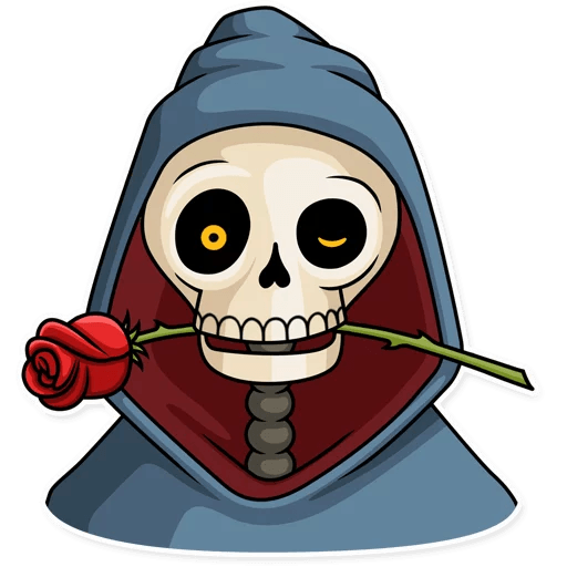 friendly death_grim reaper sticker 4