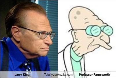 larry king totally looks like professor farnsworth futurama