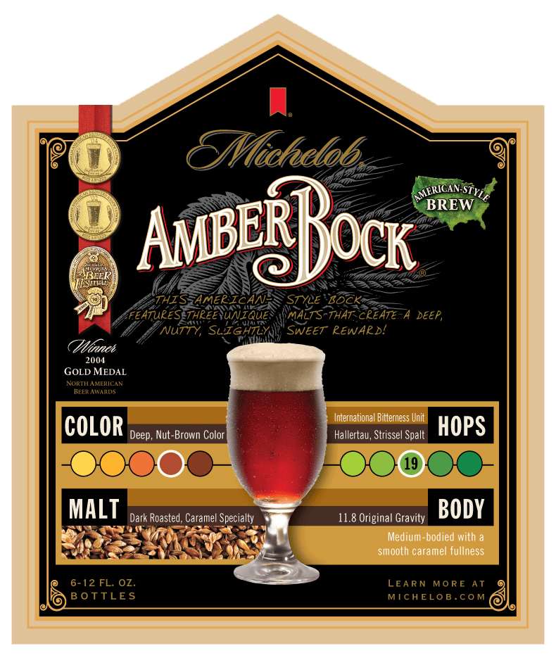 Michelob Amber Bock End Panel Decal