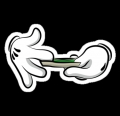 mickey hands roll swagg sticker