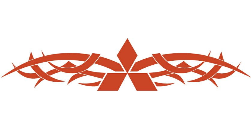 Mitsubishi Tribal Back Auto Graphics