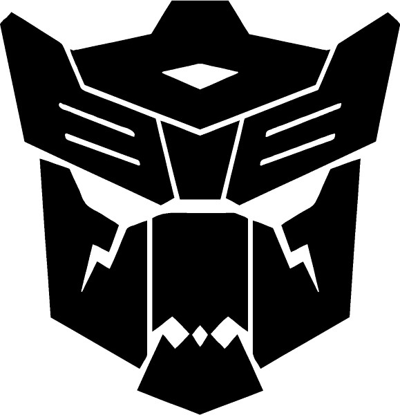 autobot dinobot transformers die cut decal 2