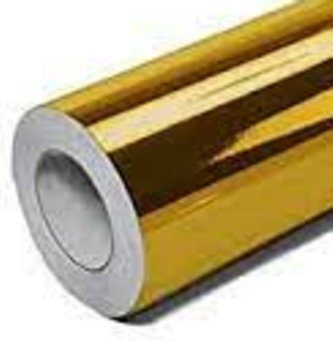 CHROME GOLD ADHESIVE FOIL VINYL SHEET