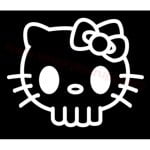 Kitty Kat Diecut Skull Decal