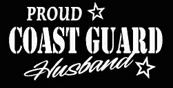 PROUD Military Stickers COAST GUARD HUSBAND