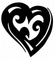 Tribal Heart Vinyl Sticker